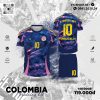 Mẫu Thiết Kế Colombia Training Kit Màu Tím Than Nổi Bật