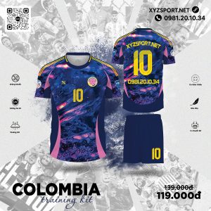 Mẫu Thiết Kế Colombia Training Kit Màu Tím Than Nổi Bật