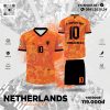 Bộ Đồ Thể Thao Đội Tuyển Hà Lan Màu Cam Rực Rỡ Training Kit