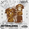 Quần Áo Đấu Tập Netherlands Màu Nâu Cá Tính