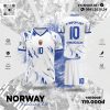 Bộ Đồ Thể Thao Norway Training Kit Màu Trắng Phối Xanh Bích Tinh Tế