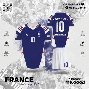 France Training Kit – Bộ Đồ Tập Luyện Bóng Đá Màu Tím
