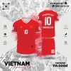 Quần Áo Đá Banh VIETNAM Training Kit Màu Đỏ Nổi Bật