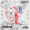 Mẫu Áo Đội Tuyển Croatia Training Kit Màu Trắng Đỏ Thể Thao Mạnh Mẽ