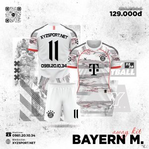 Áo Đấu Bayern Munich Sân Khách 2025/2026 Màu Trắng