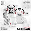 Bộ Quần Áo Bóng Đá AC Milan Sân Khách 2025-2026 Màu Trắng Thể Thao Đẳng Cấp