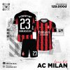Áo Đấu AC Milan Sân Nhà Mùa Giải 2025-2026 Màu Đỏ Đen Truyền Thống