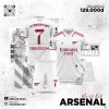 Mẫu Áo Đấu Arsenal 2025–2026 Third Kit Màu Trắng Phối Đỏ Đô