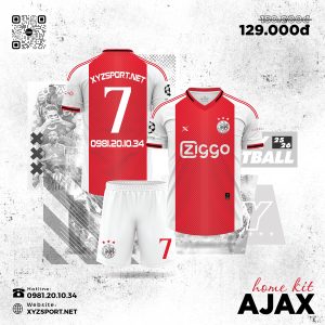 Áo Đấu Sân Nhà Ajax 2025-2026 Màu Đỏ truyền thống