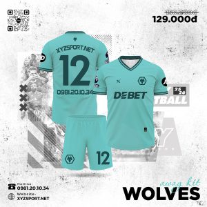 Áo Bóng Đá Away Kit Wolves Màu Xanh Ngọc
