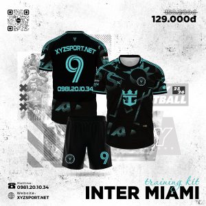 Mẫu Inter Miami Training Kit Màu Đen – Sắc Màu Thể Thao Năng Động