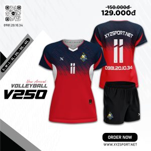 Áo Bóng Chuyền V250 Màu Đỏ - Bùng Nổ Năng Lượng, Chinh Phục Cuộc Chơi
