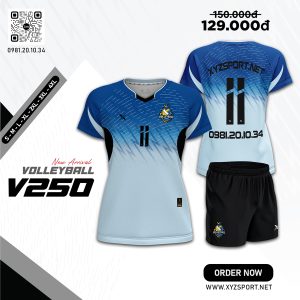Đồng Phục Bóng Chuyền V250 Màu Xanh Mc Cá Tính