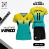 Đồng Phục Bóng Chuyền V250 Màu Xanh Ngọc