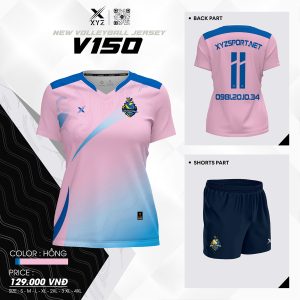 Áo Đấu Bóng Chuyền V150 Màu Hồng Cá Tính