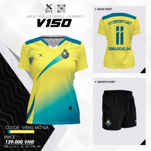 Áo Bóng Chuyền V150 Màu Vàng – Năng Động Và Thời Trang