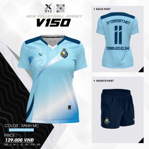 Áo Bóng Chuyền V150 Xanh MC - Sự Kết Hợp Giữa Tươi Trẻ Và Năng Động