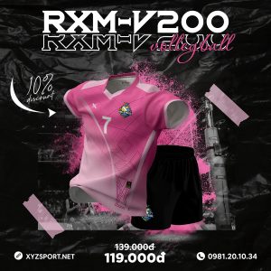Áo Bóng Chuyền RXM-V200 Màu Hồng Đậm Cá Tính