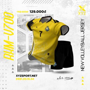 Quần Áo Bóng Chuyền RXM-V700 Màu Vàng - Năng Động Và Nổi Bật