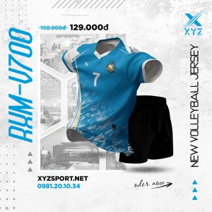 Áo Bóng Chuyền V700 Màu Xanh Ya – Năng Lượng Bứt Phá