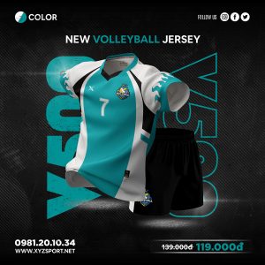 Áo Bóng Chuyền V500 Xanh Ngọc – Sự Kết Hợp Trẻ Trung Cho Người Chơi Năng Động