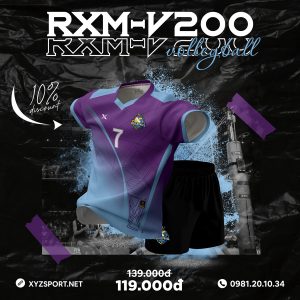Áo Đấu Bóng Chuyền RXM-V200 Màu Tím Nổi Bật