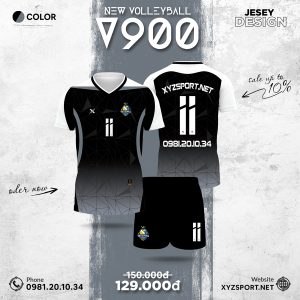 Áo Bóng Chuyền V900 Màu Đen Huyền Bí